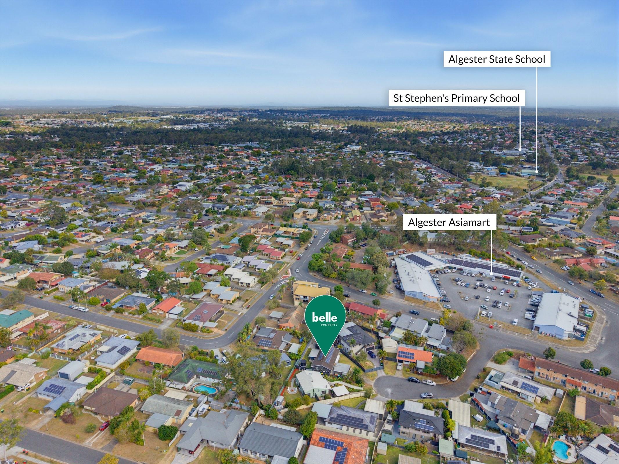 Aerial view of a residential neighbourhood